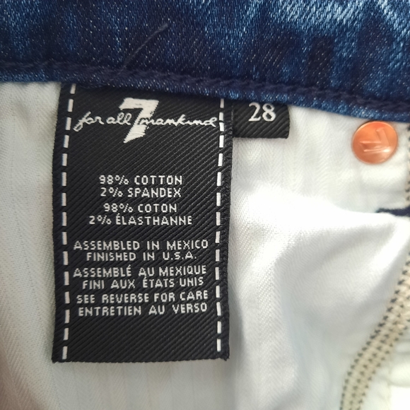 7 For All Mankind Dojo Low Rise Flared Jeans size 28 - Picture 7 of 14